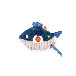 Moulin Roty                    Hochet baleine Les aventures de Paulie    Bleu /Crème            16 cm
