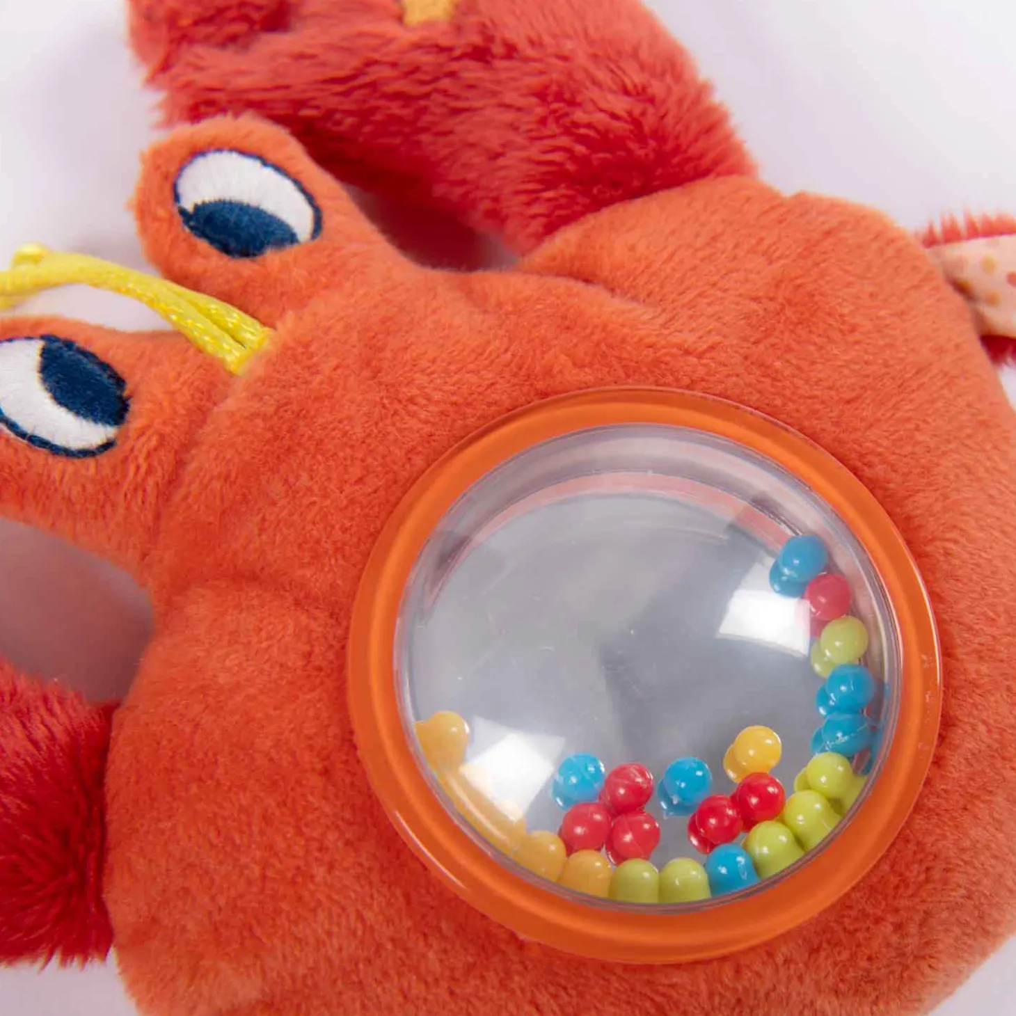 Moulin Roty Hochet billes crabe Les aventures de Paulie Rouge 14 cm