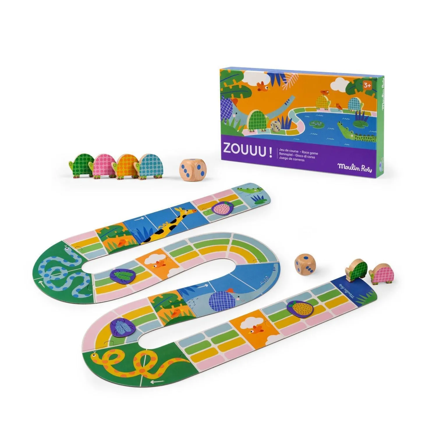 Moulin Roty Jeu de course Zou Les Toupitis Multicolore