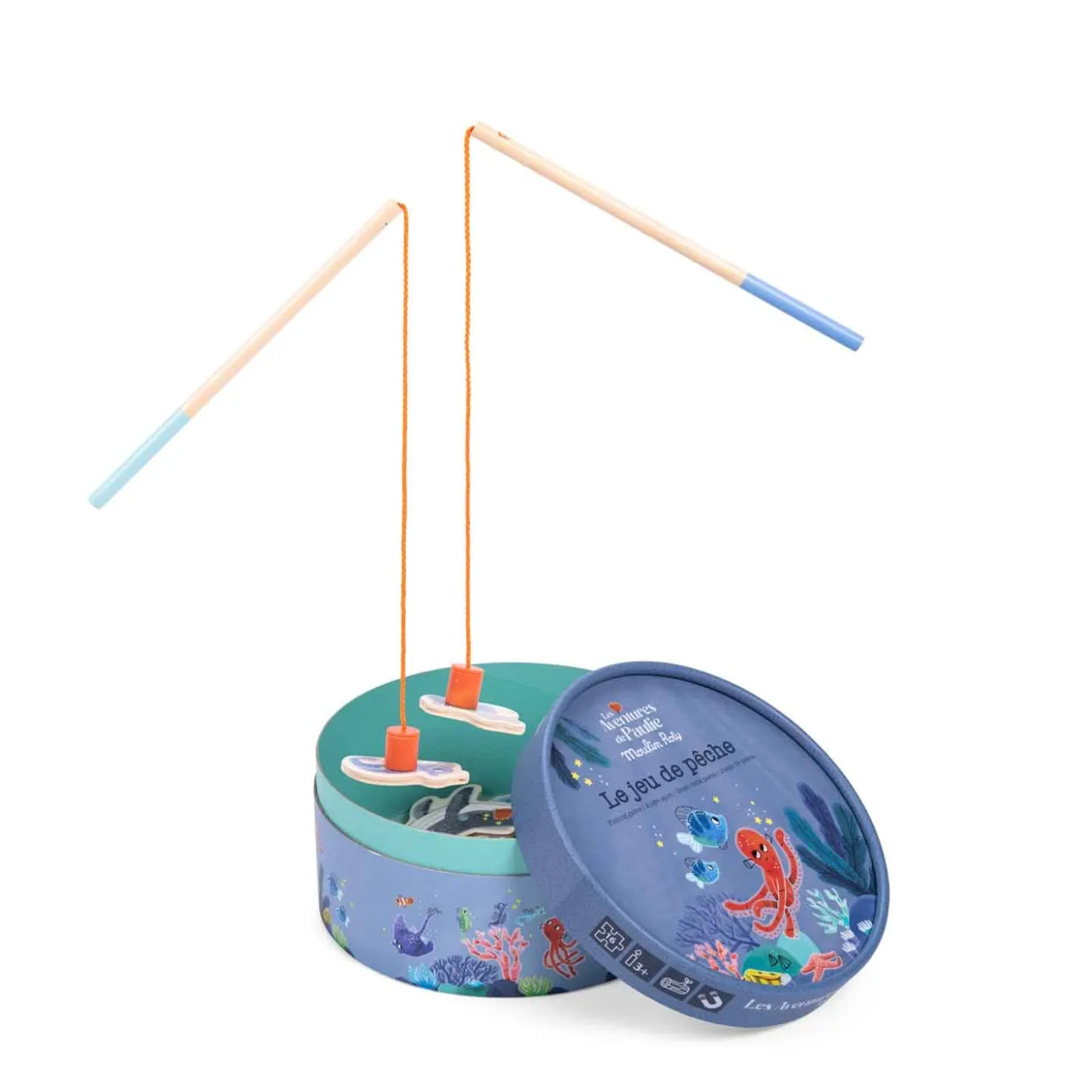 Moulin Roty Jeu de pêche Les aventures de Paulie Multicolore