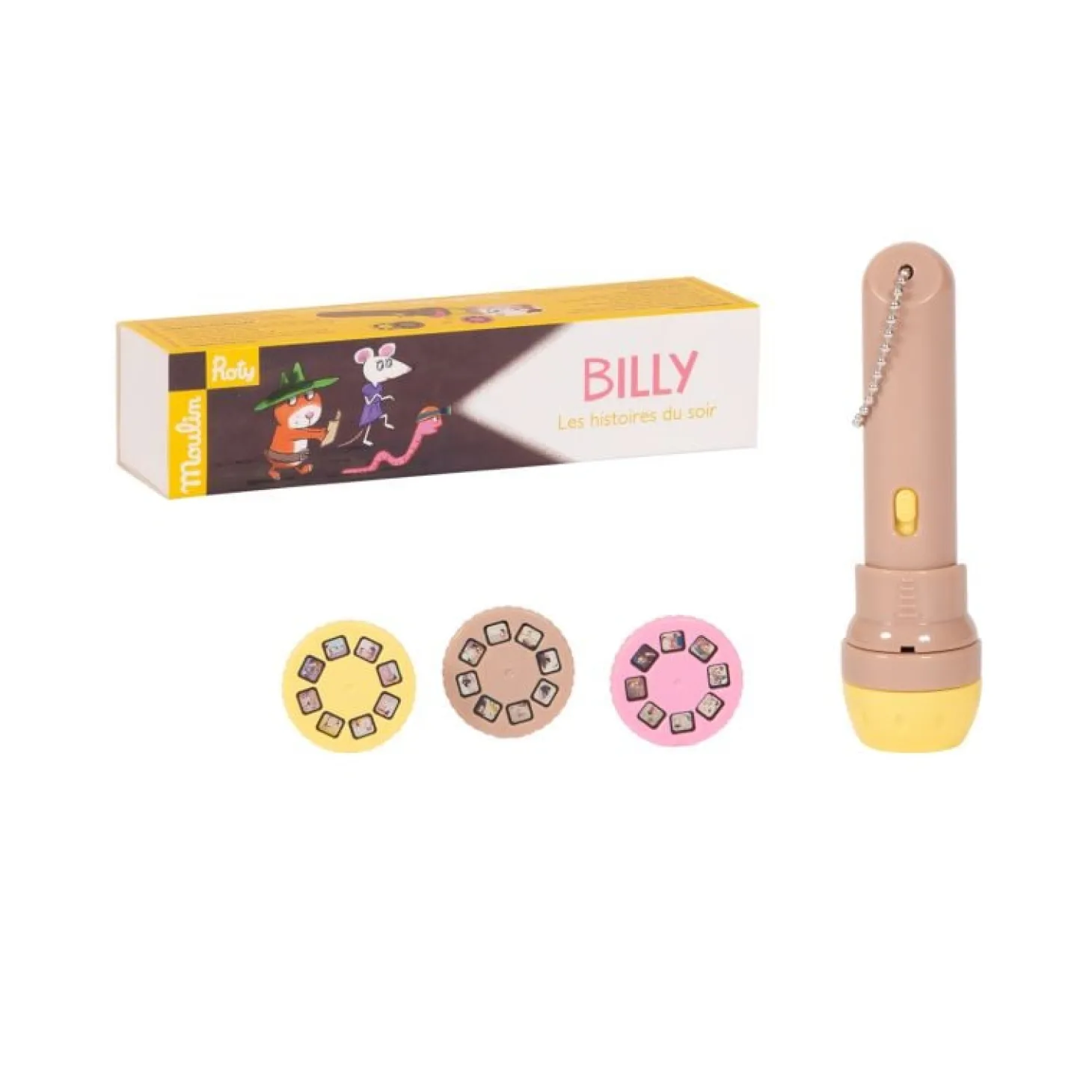 Moulin Roty Lampe à histoires Billy Ecole des loisirs Marron