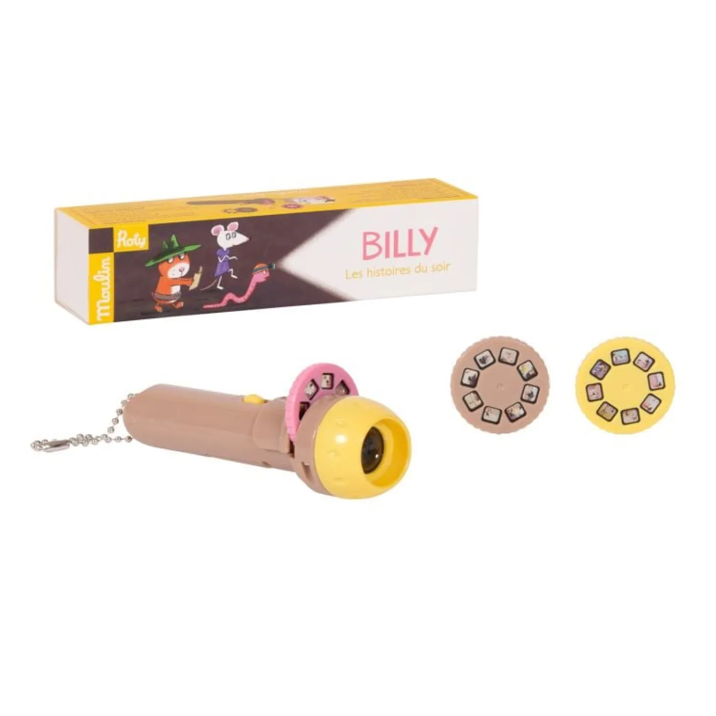 Moulin Roty Lampe à histoires Billy Ecole des loisirs Marron