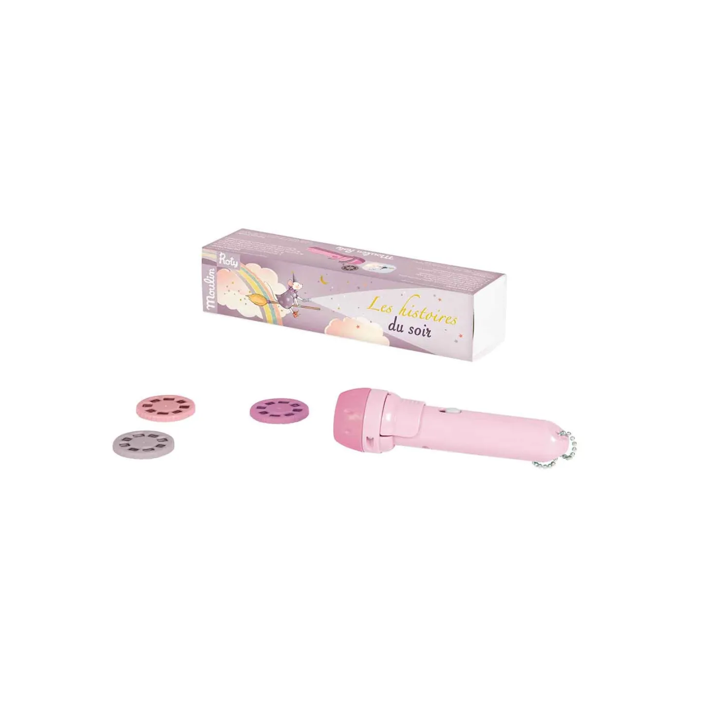 Moulin Roty Lampe à histoires Les petites merveilles Rose