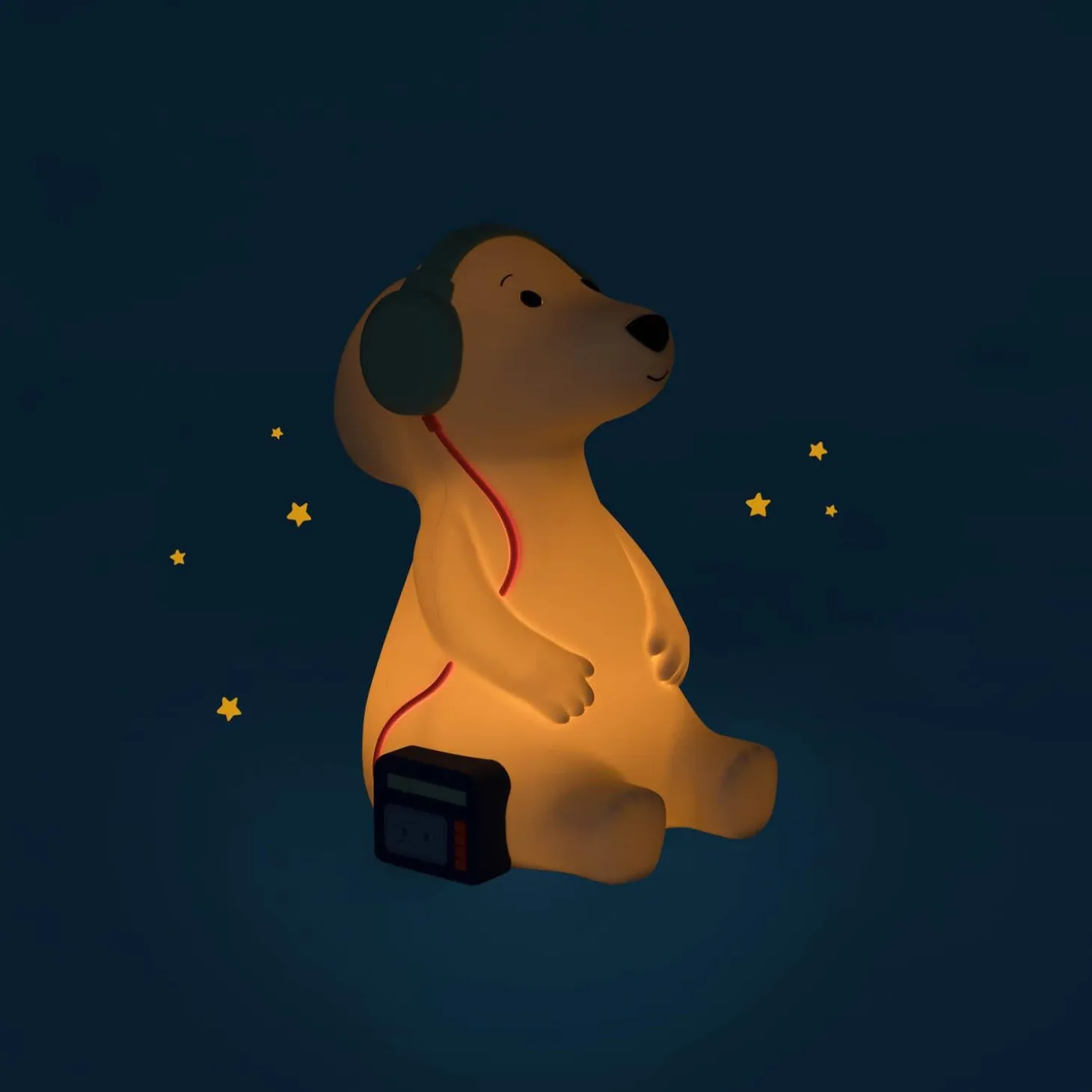 Moulin Roty Lampe veilleuse chien Puce & Pilou Blanc