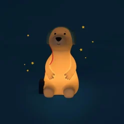 Moulin Roty Lampe veilleuse chien Puce & Pilou Blanc