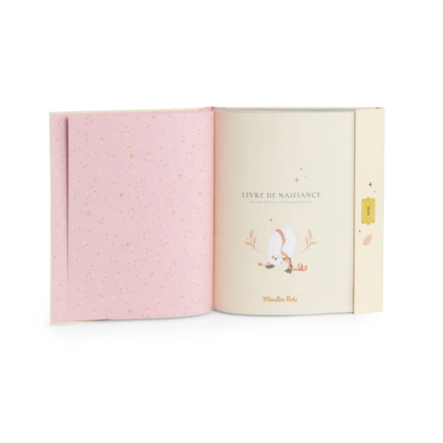 Moulin Roty Livre de naissance La petite école de danse Crème/Rose