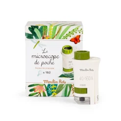 Moulin Roty Microscope de poche Blanc, Vert