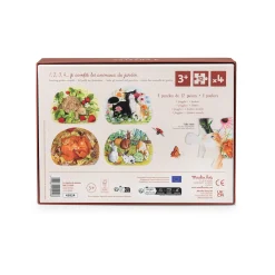 Moulin Roty                    4 mini puzzles des animaux Le Jardinier Le Jardin du Moulin    Multicolore