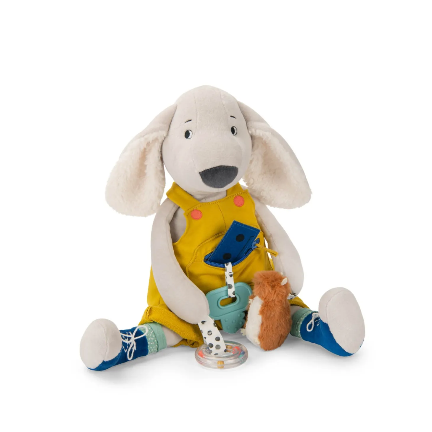 Moulin Roty Peluche d'activités Grand chien Puce & Pilou Multicolore