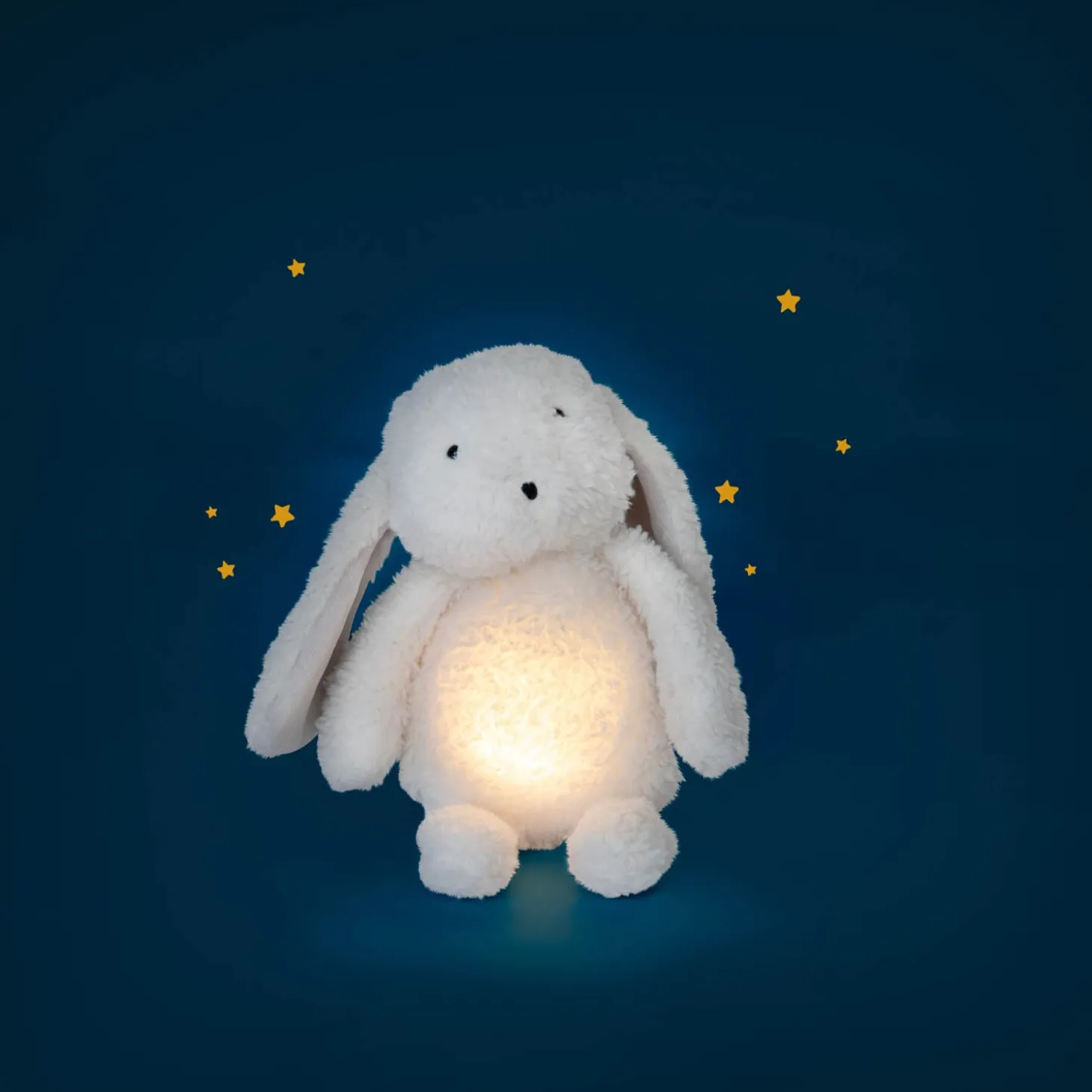 Moulin Roty Peluche Lapin lumineux Puce & Pilou Crème