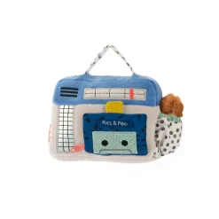 Moulin Roty Peluche musical Radio cassette Puce & Pilou Multicolore