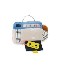 Moulin Roty Peluche musical Radio cassette Puce & Pilou Multicolore