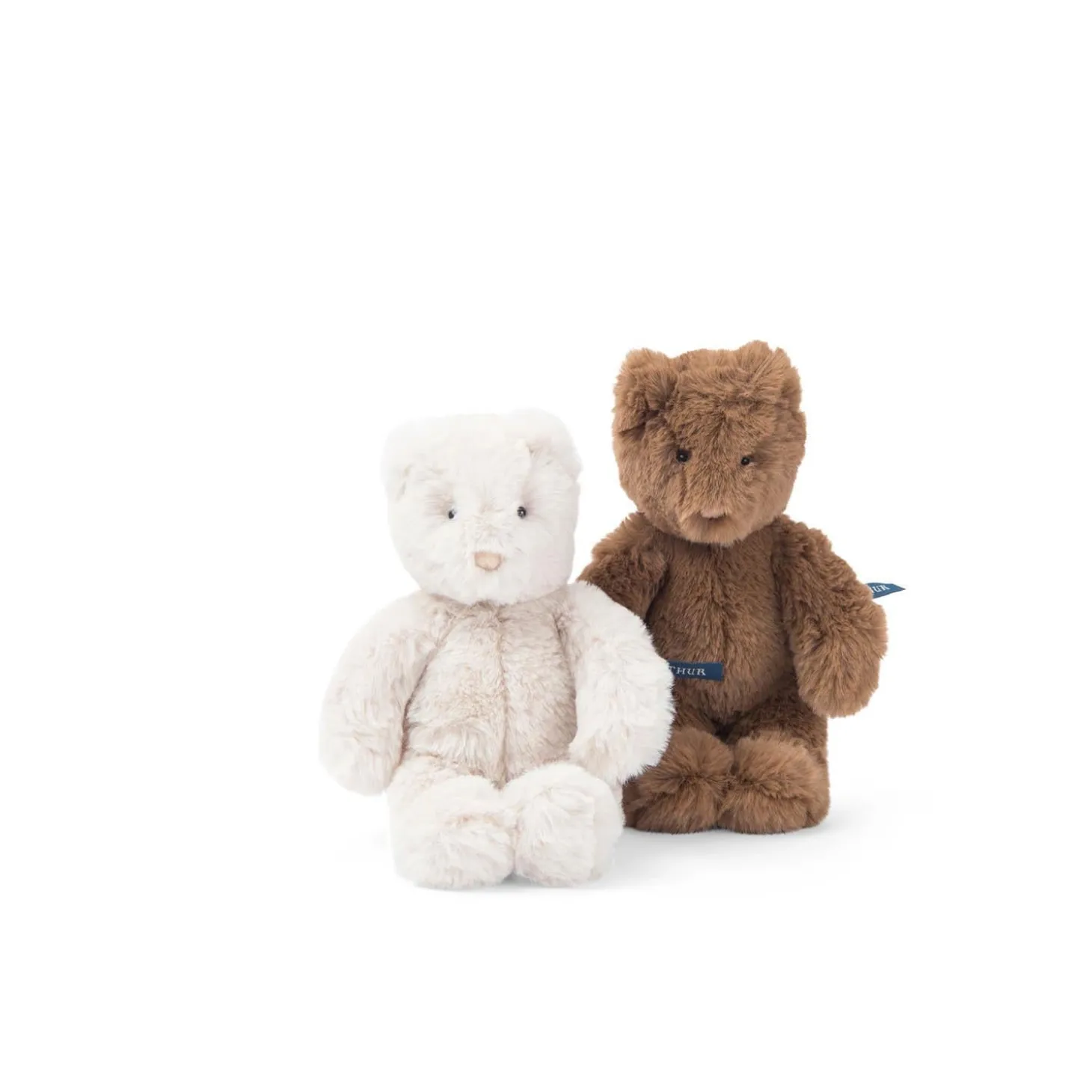 Moulin Roty Peluche Petit ours Arthur et Louison Crème