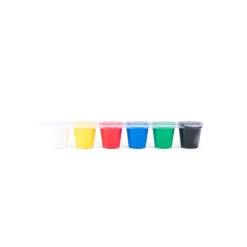 Moulin Roty 6 petits pots de peinture à doigts Les Popipop Multicolore