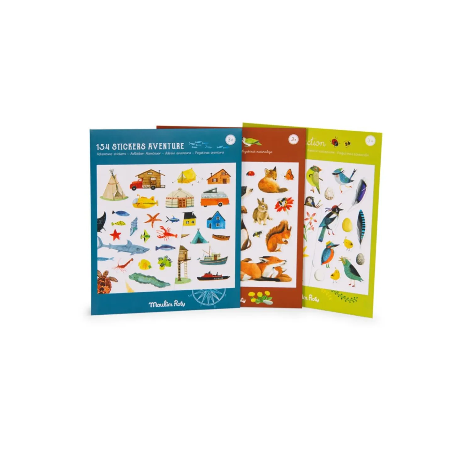 Moulin Roty Pochette stickers Le jardinier Le Jardin du Moulin Multicolore