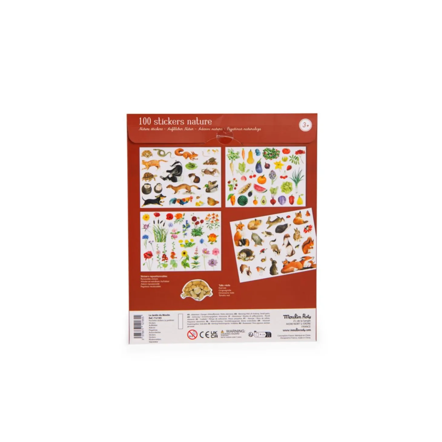 Moulin Roty Pochette stickers Le jardinier Le Jardin du Moulin Multicolore