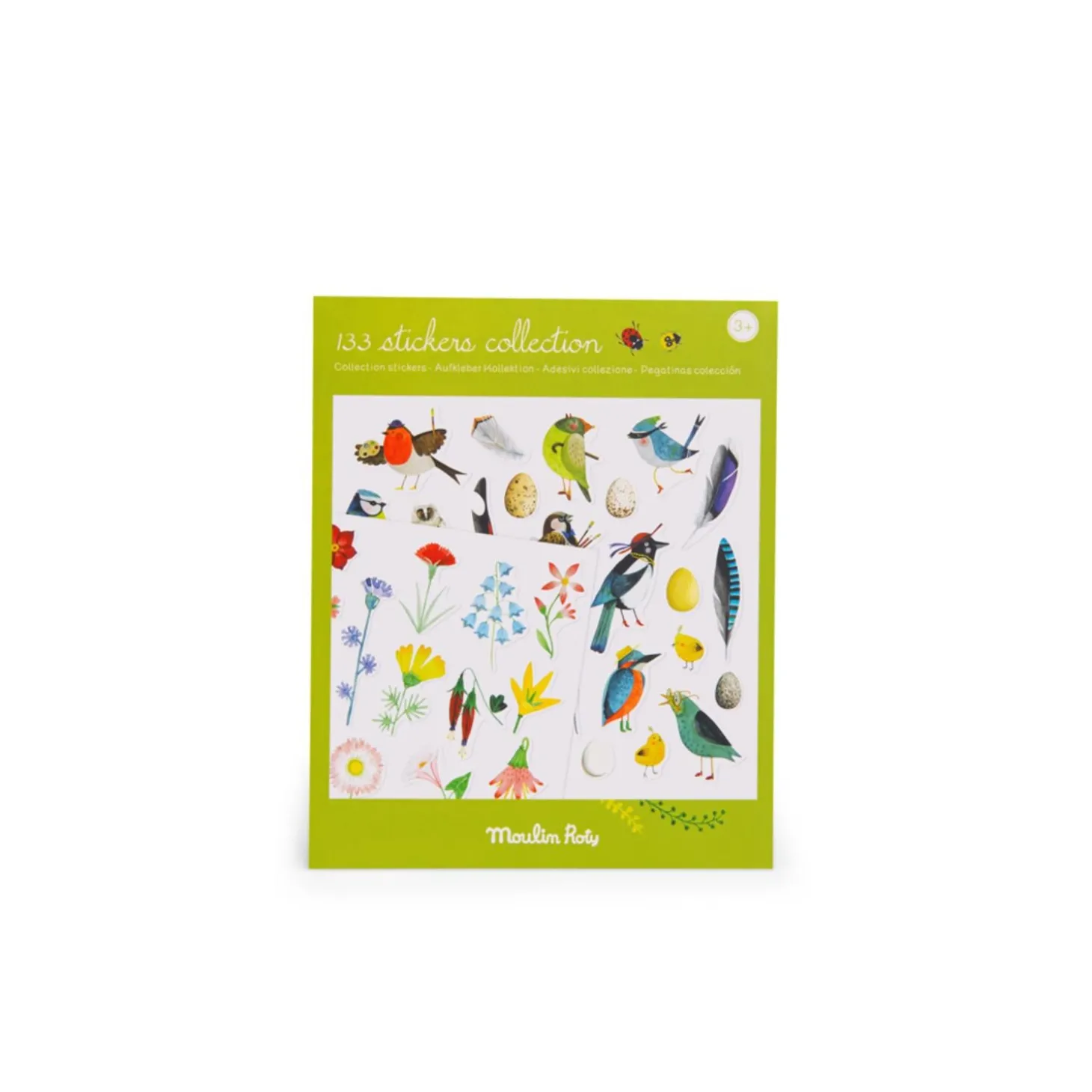 Moulin Roty Pochette stickers Le botaniste Le Jardin du Moulin Multicolore