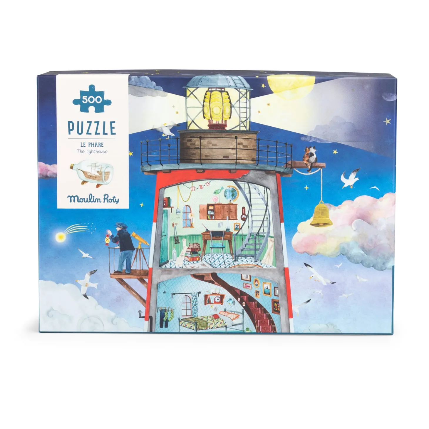Moulin Roty Puzzle Phare (500 pièces) Le jardin du moulin Multicolore