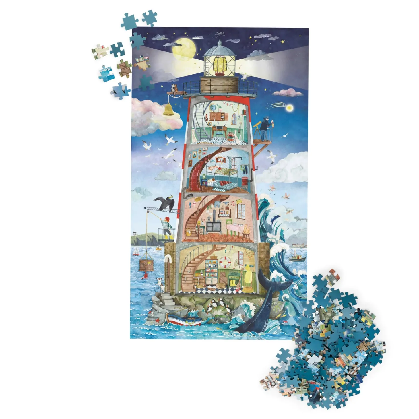 Moulin Roty Puzzle Phare (500 pièces) Le jardin du moulin Multicolore