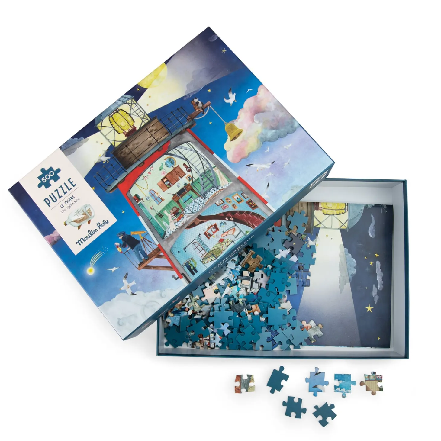 Moulin Roty Puzzle Phare (500 pièces) Le jardin du moulin Multicolore