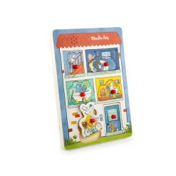 Moulin Roty Puzzle sonore Puce & Pilou Multicolore