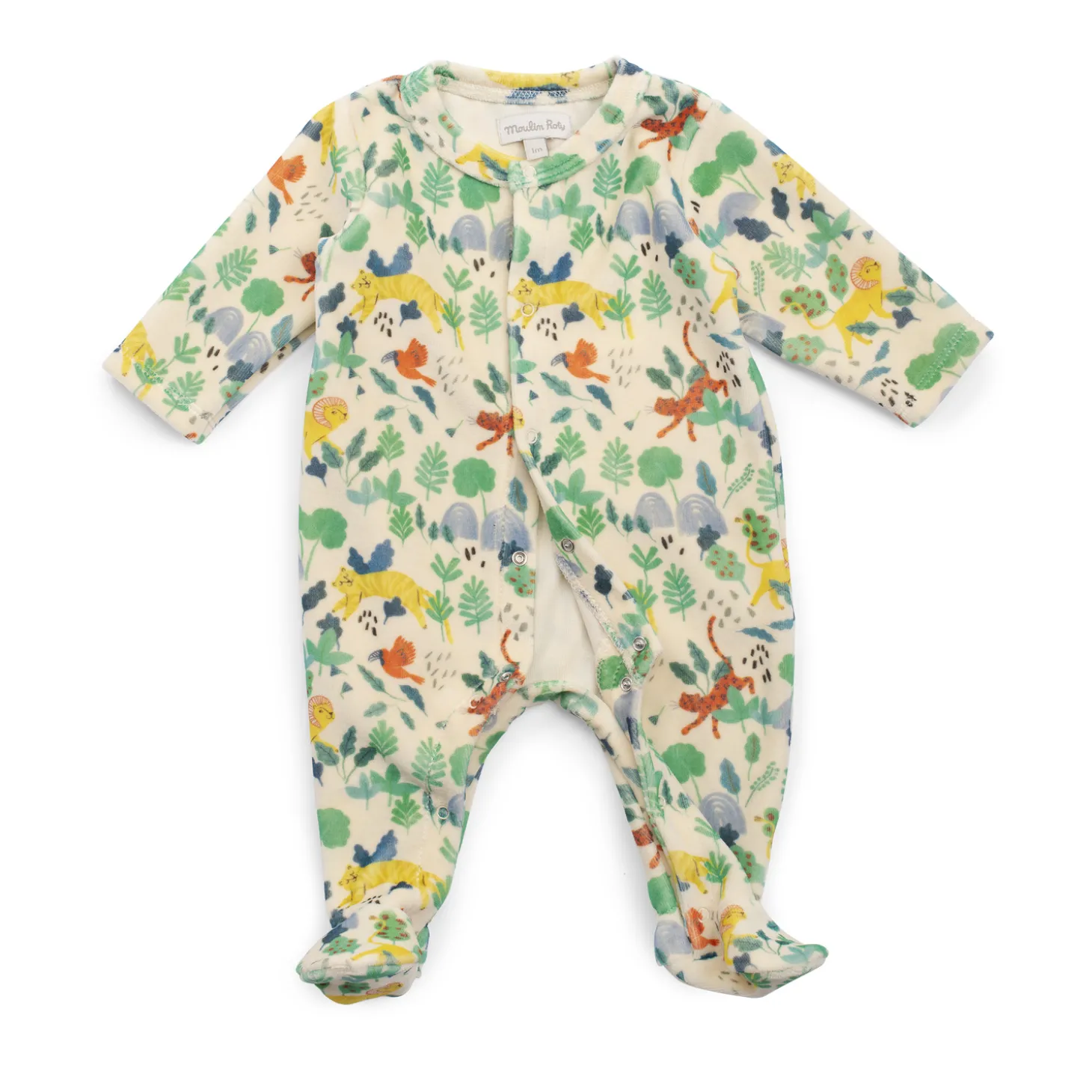 Moulin Roty Pyjama velours jungle La forêt Mawa Multicolore