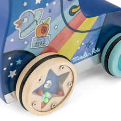 Moulin Roty Roller à tirer Puce & Pilou Multicolore