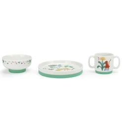Moulin Roty Set vaisselle porcelaine La forêt Mawa Blanc/ vert