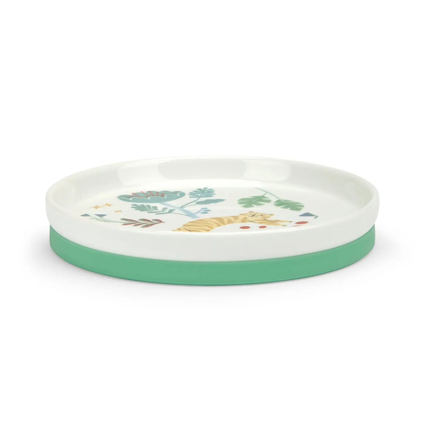 Moulin Roty Set vaisselle porcelaine La forêt Mawa Blanc/ vert
