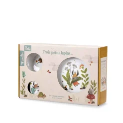 Moulin Roty                    Set vaisselle porcelaine    Blanc/Ocre