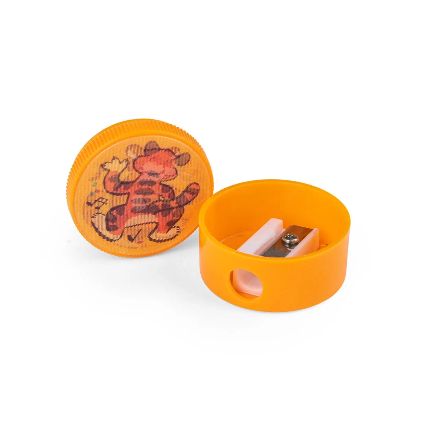 Moulin Roty Taille-crayon lenticulaire Les Petites Merveilles orange