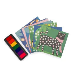 Moulin Roty Tampons à doigts Les Toupitis Multicolore