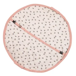 Moulin Roty Tapis de jeu / sac de rangement Après la pluie Rose/Crème