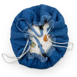 Moulin Roty Tapis de jeu /sac de rangement soft Puce & Pilou Bleu Et Blanc