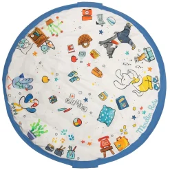 Moulin Roty Tapis de jeu /sac de rangement soft Puce & Pilou Bleu Et Blanc