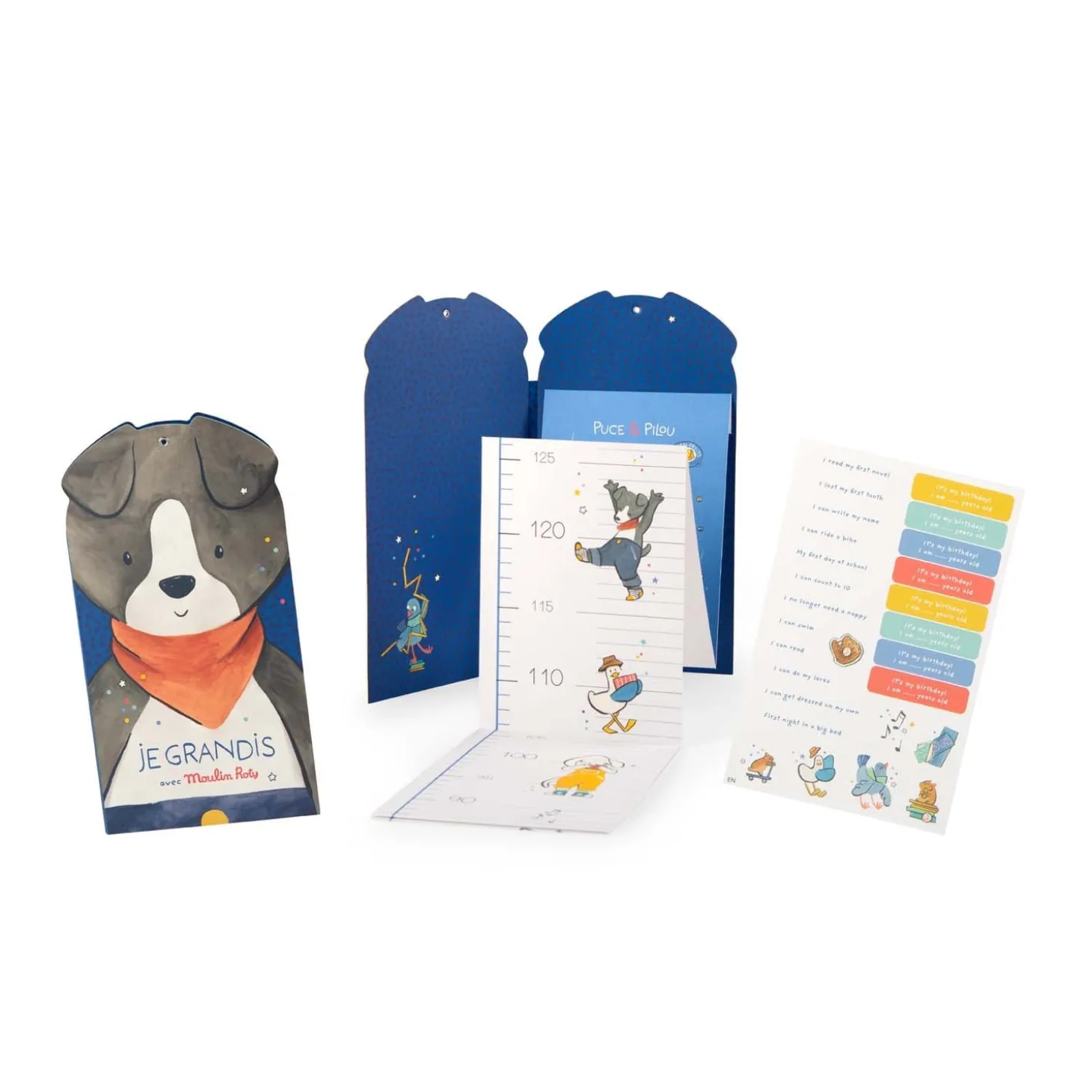 Moulin Roty Toise carnet Puce & Pilou Multicolore