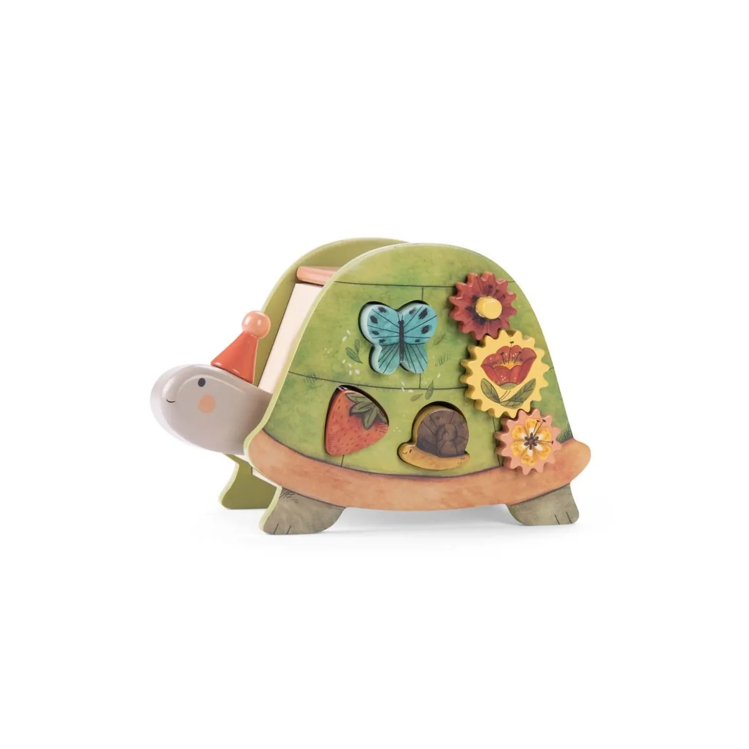 Moulin Roty Tortue d'activités Trois petits lapins Multicolore