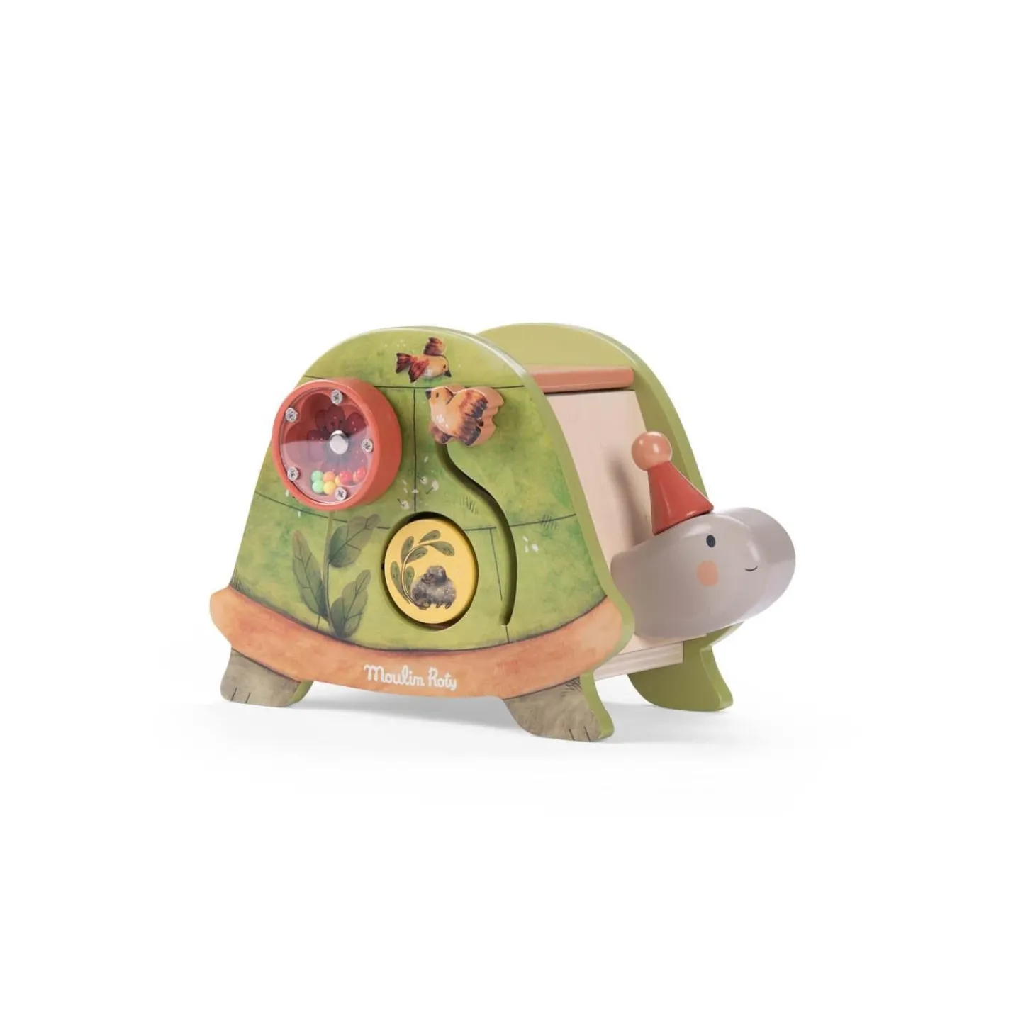 Moulin Roty Tortue d'activités Trois petits lapins Multicolore