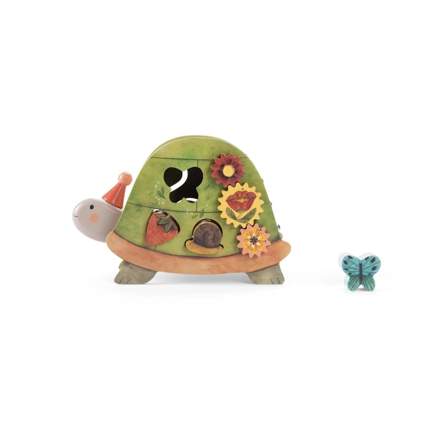 Moulin Roty Tortue d'activités Trois petits lapins Multicolore