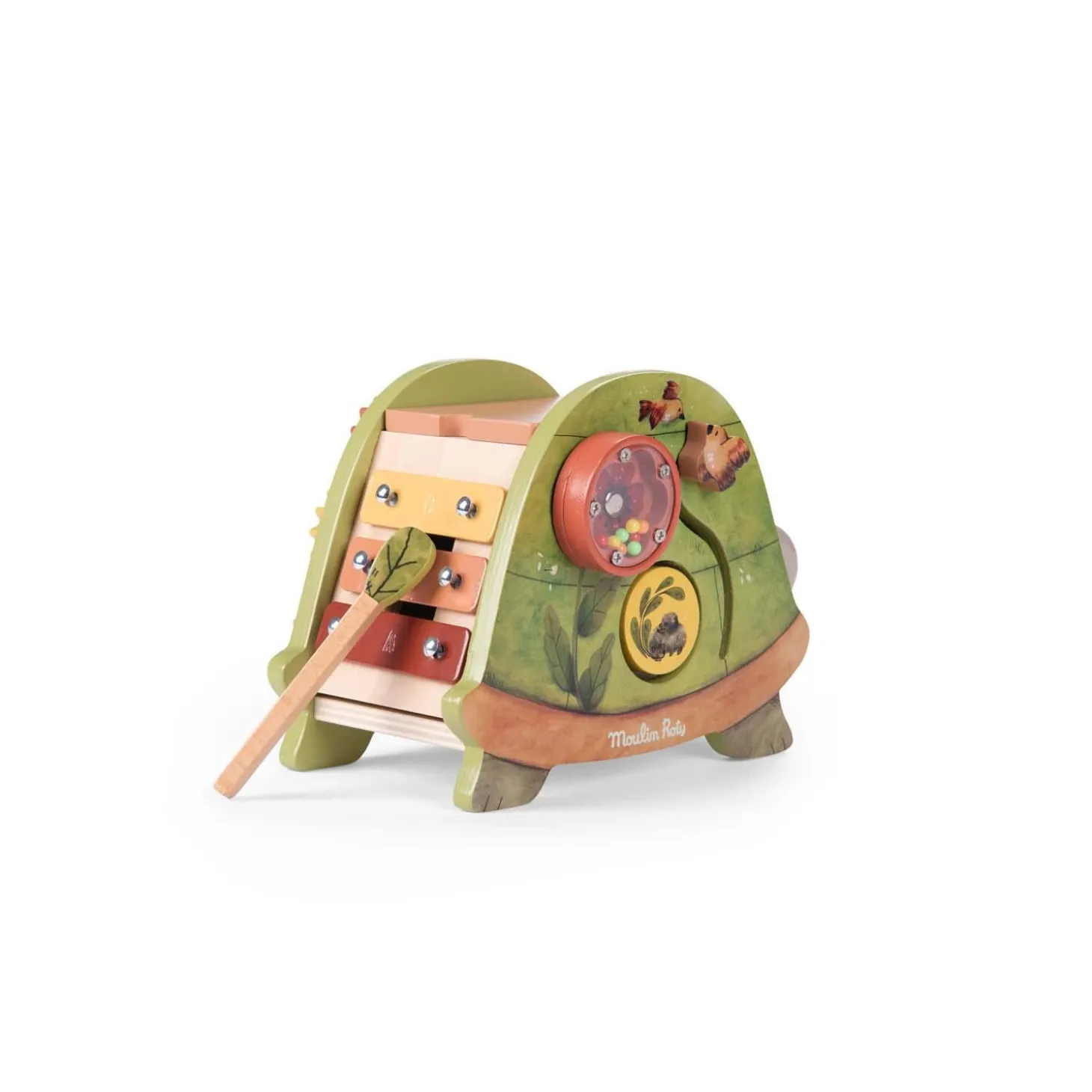 Moulin Roty Tortue d'activités Trois petits lapins Multicolore