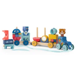 Moulin Roty Train roller à tirer Puce & Pilou Multicolore