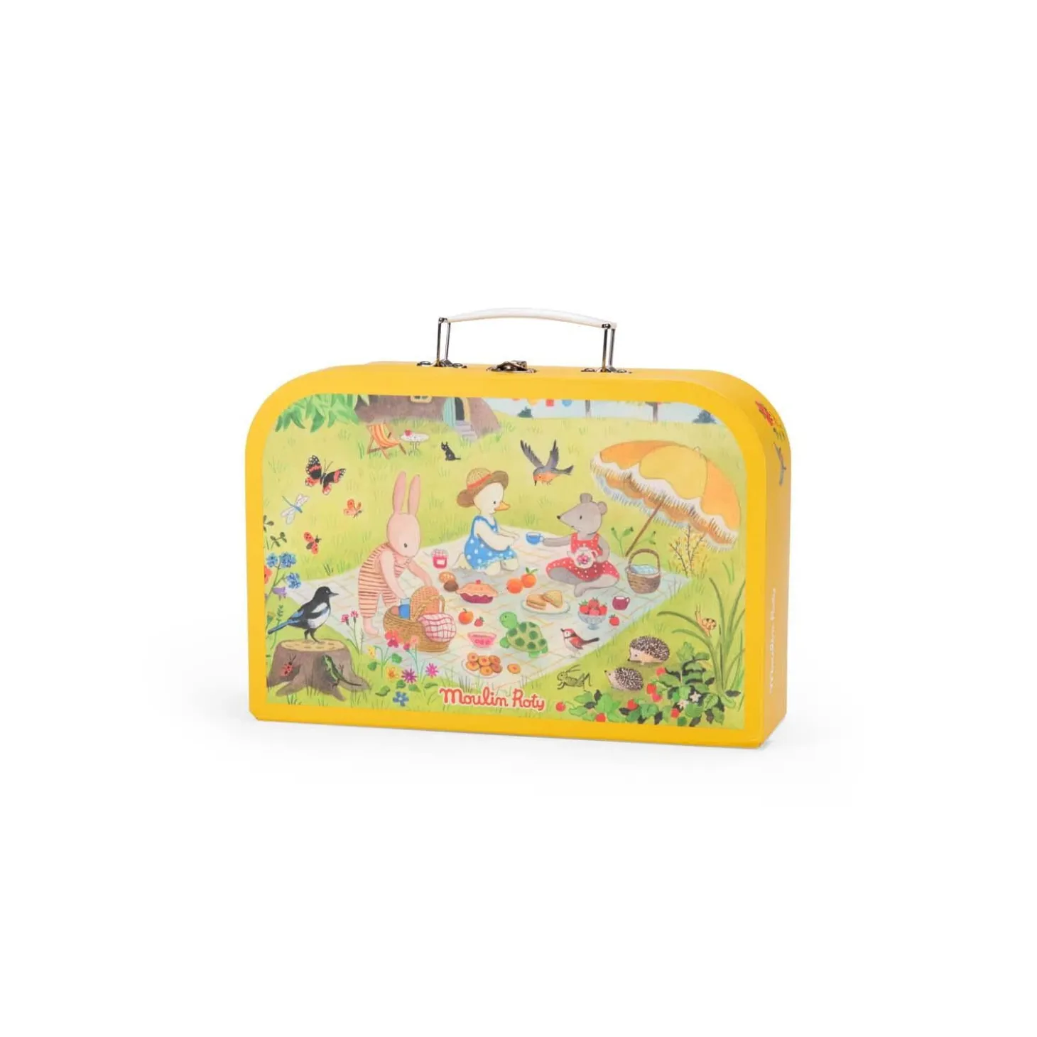Moulin Roty Valise dînette thé métal La Grande Famille Multicolore
