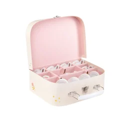 Moulin Roty Valise dînette thé porcelaine La petite école de danse Crème/rose