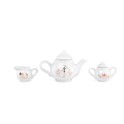 Moulin Roty Valise dînette thé porcelaine La petite école de danse Crème/rose