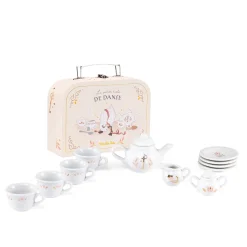 Moulin Roty Valise dînette thé porcelaine La petite école de danse Crème/rose
