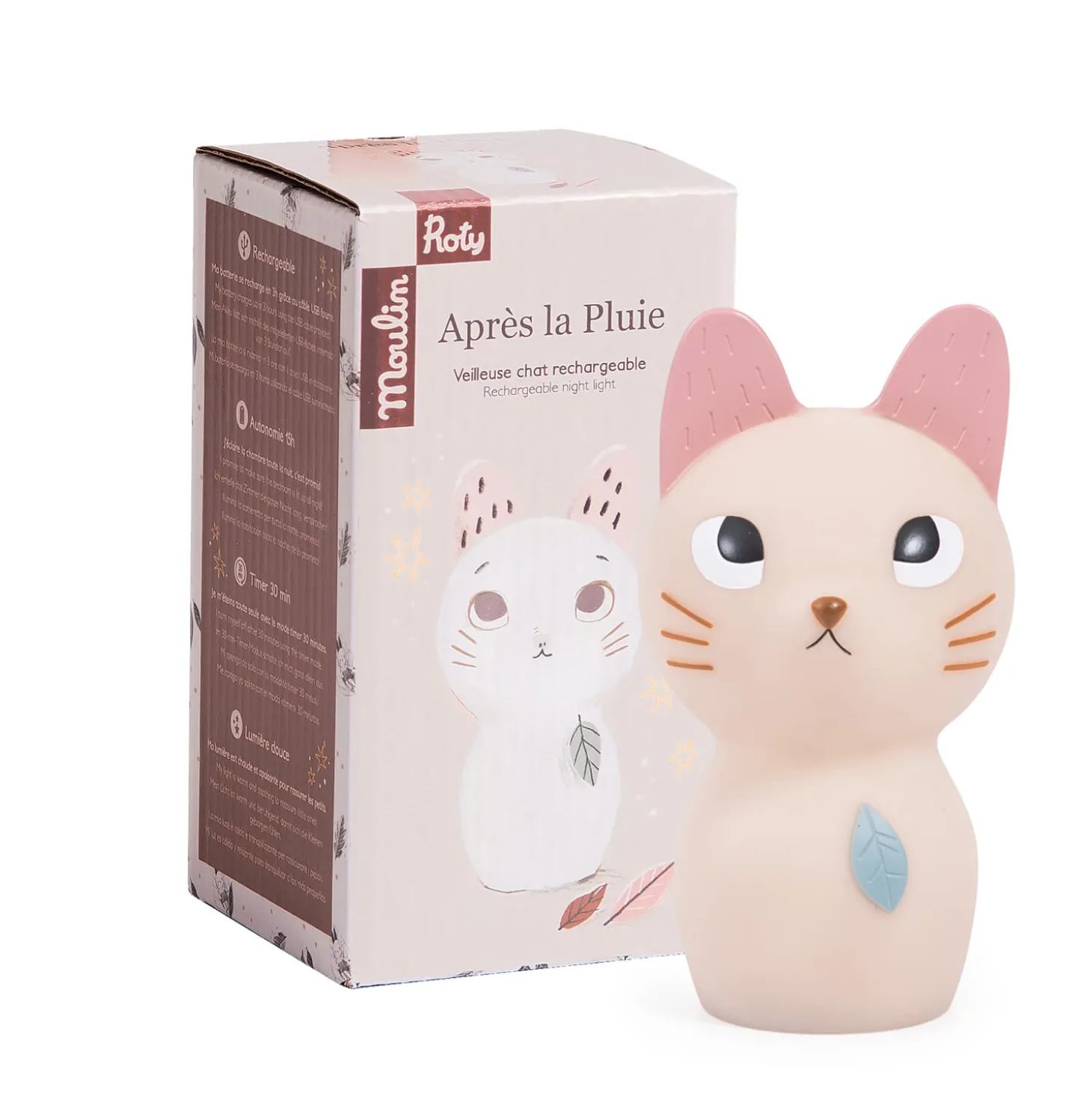 Moulin Roty Veilleuse chat Après la pluie