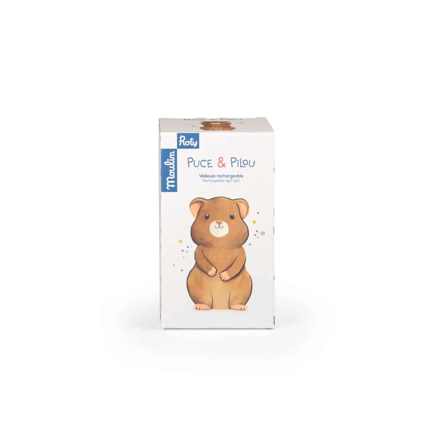 Moulin Roty Veilleuse hamster USB Puce & Pilou Blanc