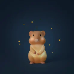 Moulin Roty Veilleuse hamster USB Puce & Pilou Blanc