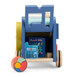 Moulin Roty                    Voiture multiactivités Puce & Pilou    Bleu/ jaune