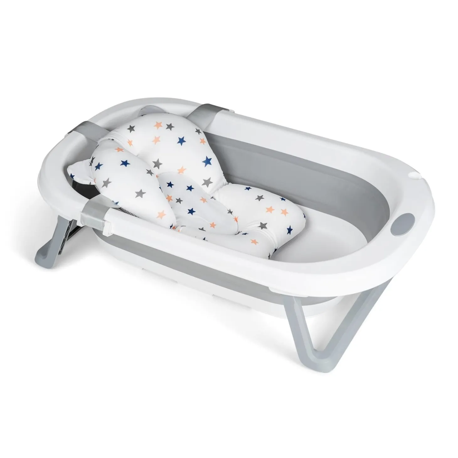 MS Innovaciones Baignoire pliant Flex + température+coussin Gris